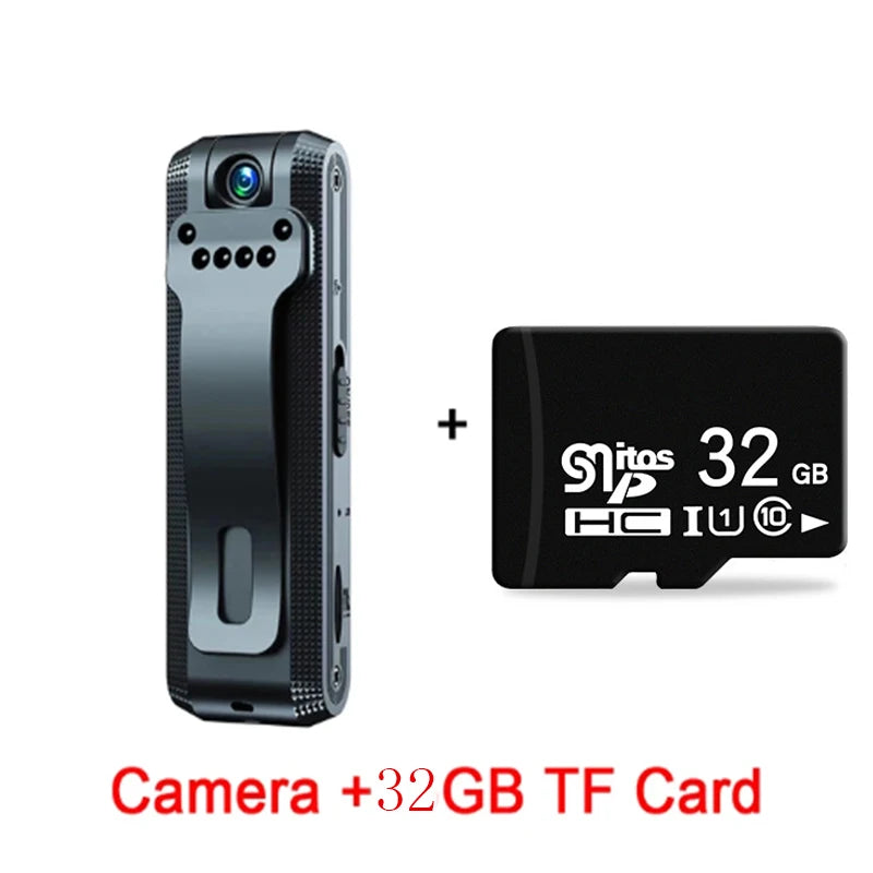 Mini caméra 64G enregistreur Lavalier sans fil Mini caméra avec enregistreur de détection de mouvement caméra de Surveillance pour conférence MP3 Au