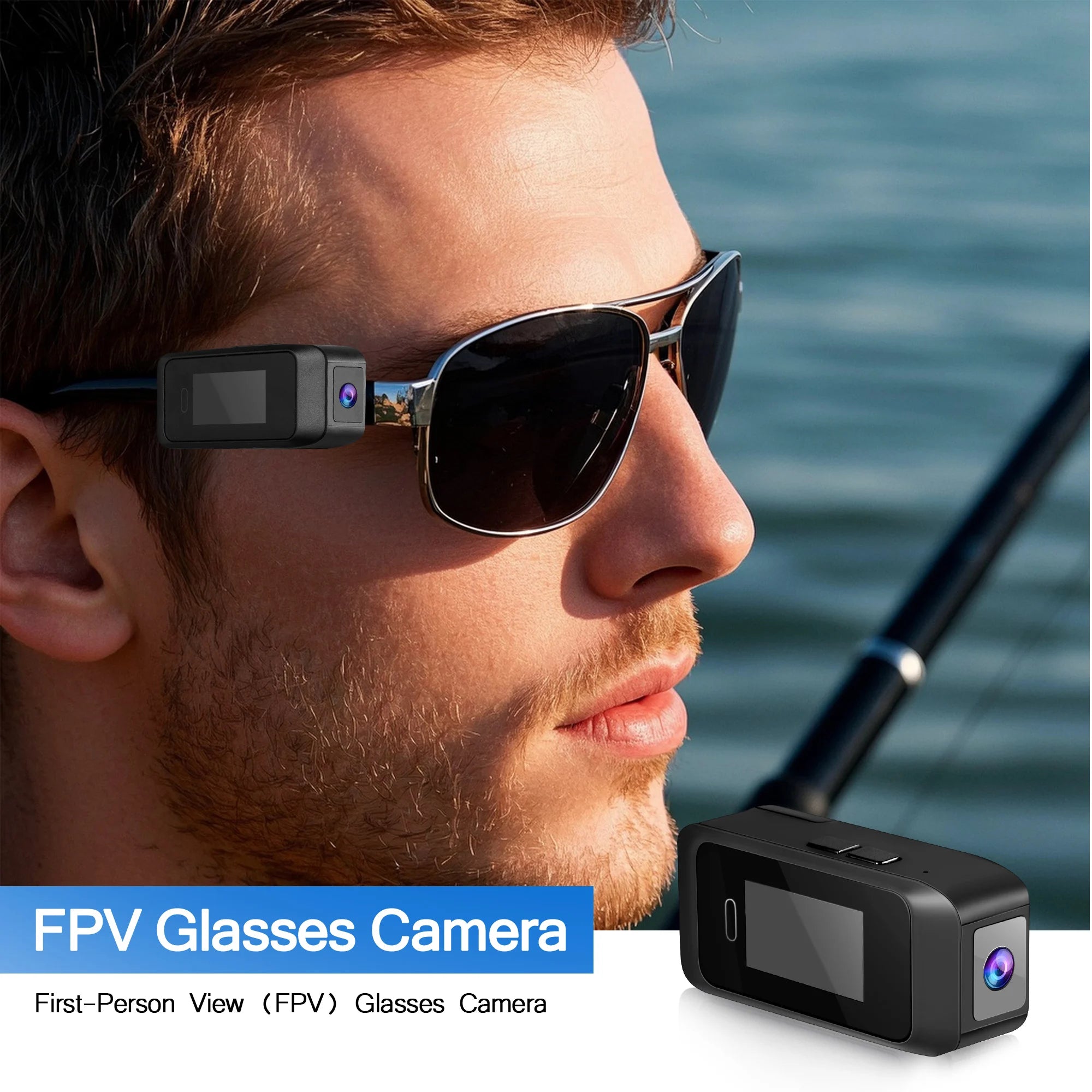 Nouvelles lunettes portables Mini caméra de poche 1080P Portable enregistreur vidéo numérique corps caméra tête montée Miniature caméscope écran