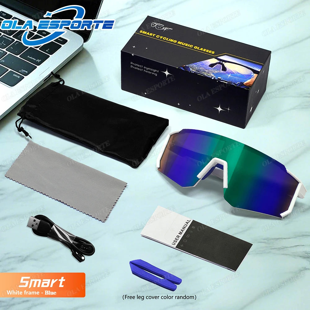 Lunettes intelligentes audio d'extérieur, sans fil, Bluetooth, appel, musique, cyclisme, sport, casque, Protection UV, pour hommes et femmes, nouvelle collection