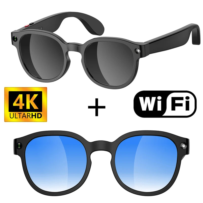 800W HD AI lunettes Bluetooth intelligentes HD prise de vue caméra étanche Photo vidéo appel vocal traduction AI lunettes de caméra intelligente