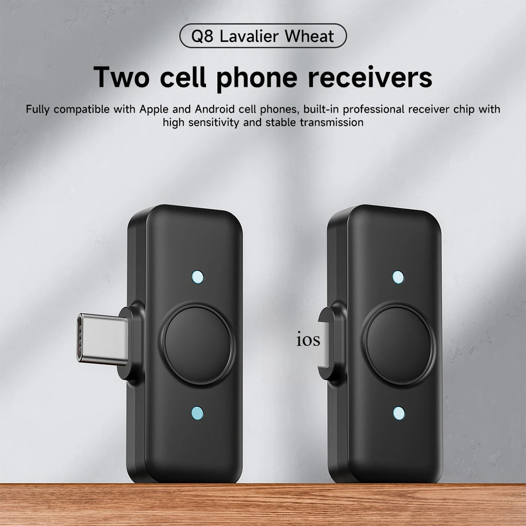 Mini microphone pour iPhone, iPad, Android, streaming en direct en extérieur, enregistrement, interview avec clip magnétique, micro cravate sans fil