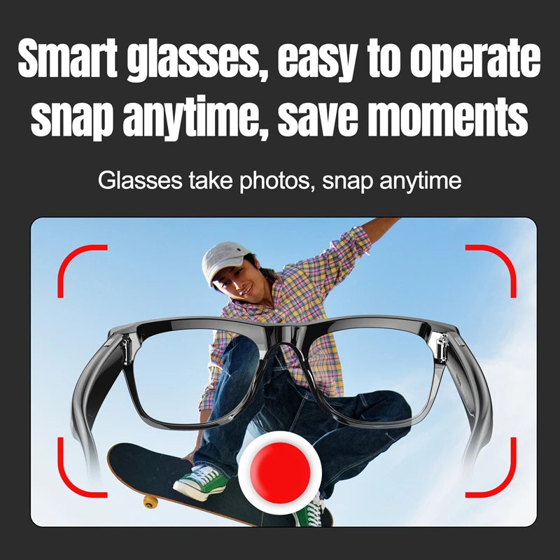 800W HD AI lunettes Bluetooth intelligentes HD prise de vue caméra étanche Photo vidéo appel vocal traduction AI lunettes de caméra intelligente
