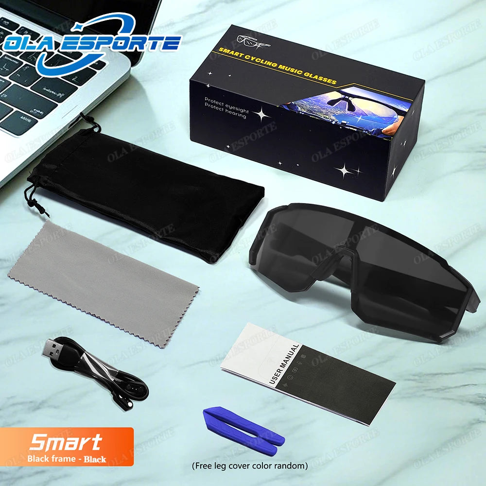 Lunettes intelligentes audio d'extérieur, sans fil, Bluetooth, appel, musique, cyclisme, sport, casque, Protection UV, pour hommes et femmes, nouvelle collection