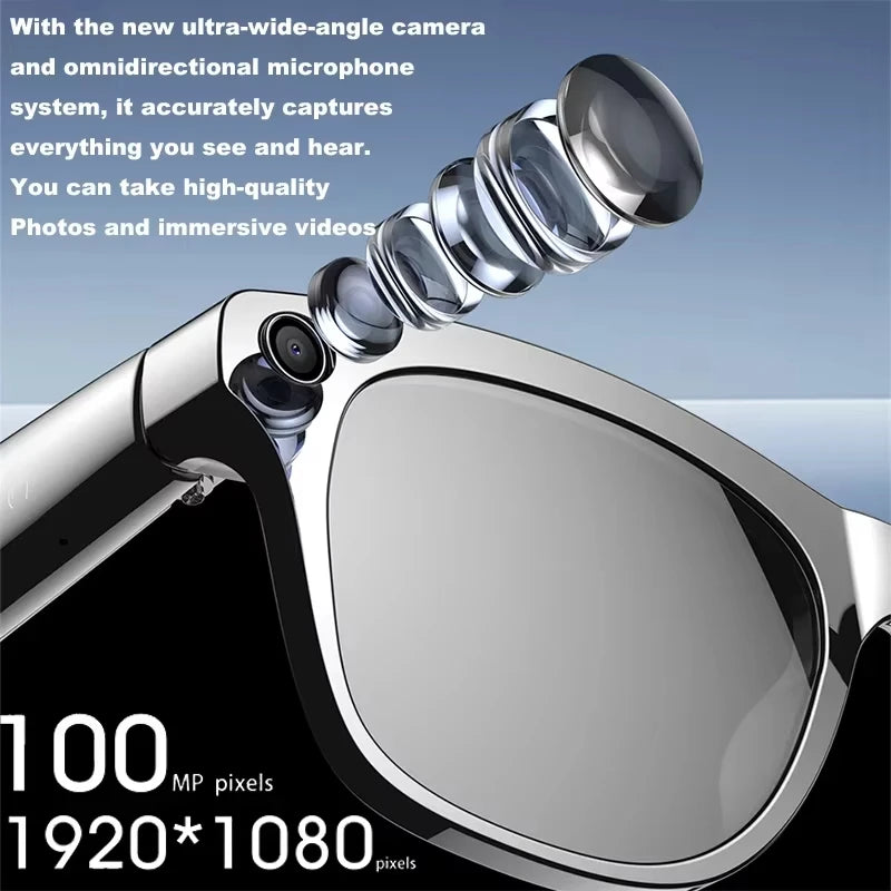 4K mode AI caméra lunettes intelligentes étanche Bluetooth5.3 appel jouer de la musique lunettes intelligentes identifier les images utiliser ChatGPT