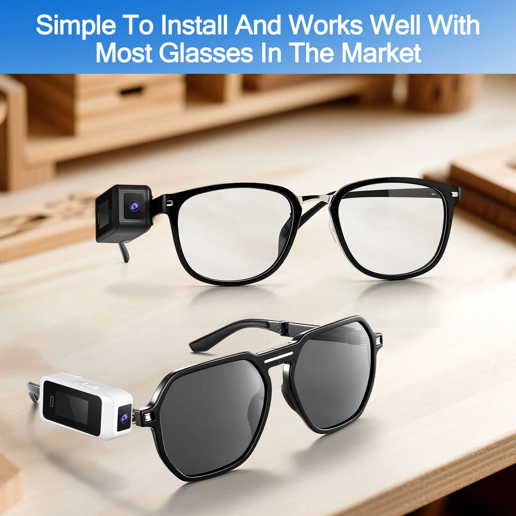 Nouvelles lunettes portables Mini caméra de poche 1080P Portable enregistreur vidéo numérique corps caméra tête montée Miniature caméscope écran