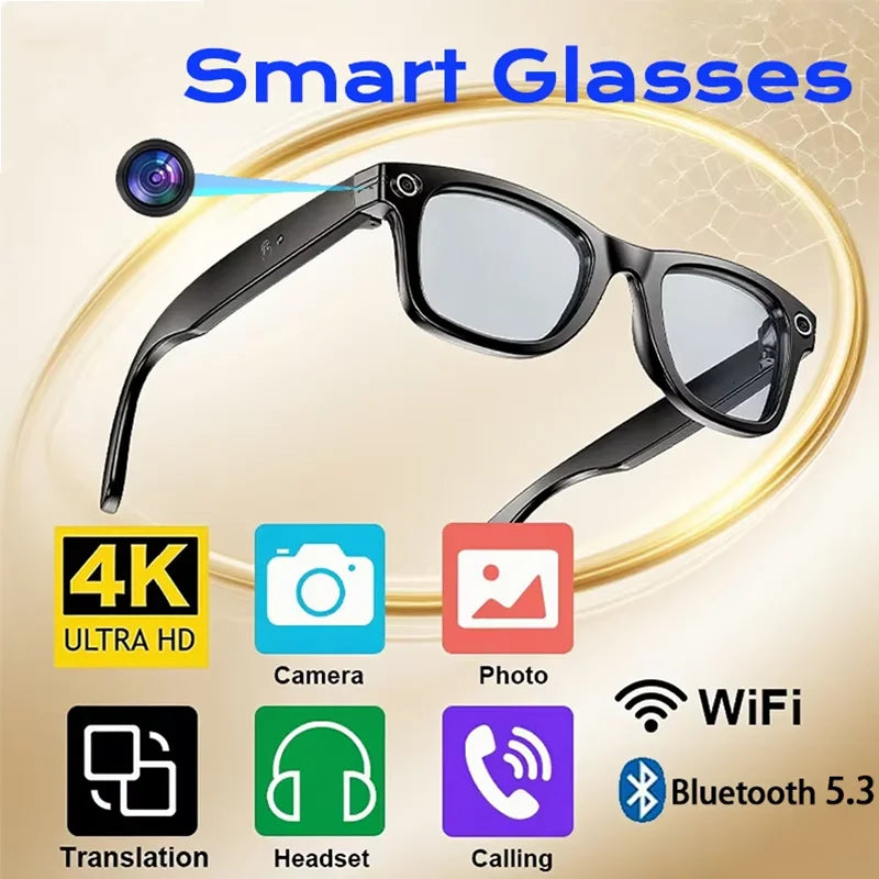 4K mode AI caméra lunettes intelligentes étanche Bluetooth5.3 appel jouer de la musique lunettes intelligentes identifier les images utiliser ChatGPT