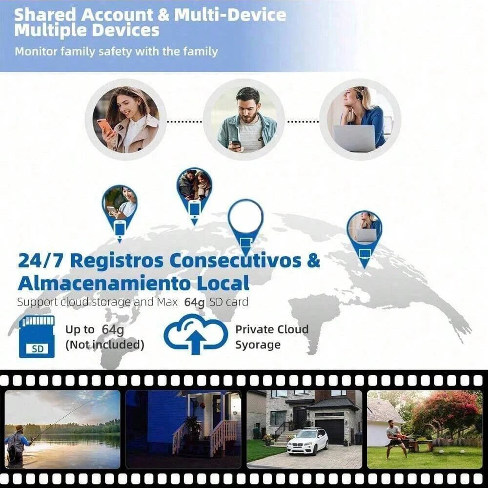 Caméra IP 2MP, système de vidéosurveillance pour maison intelligente, prise en charge Audio bidirectionnel, détection de mouvement, alarme, Notification Push, 1 pièce/2 pièces