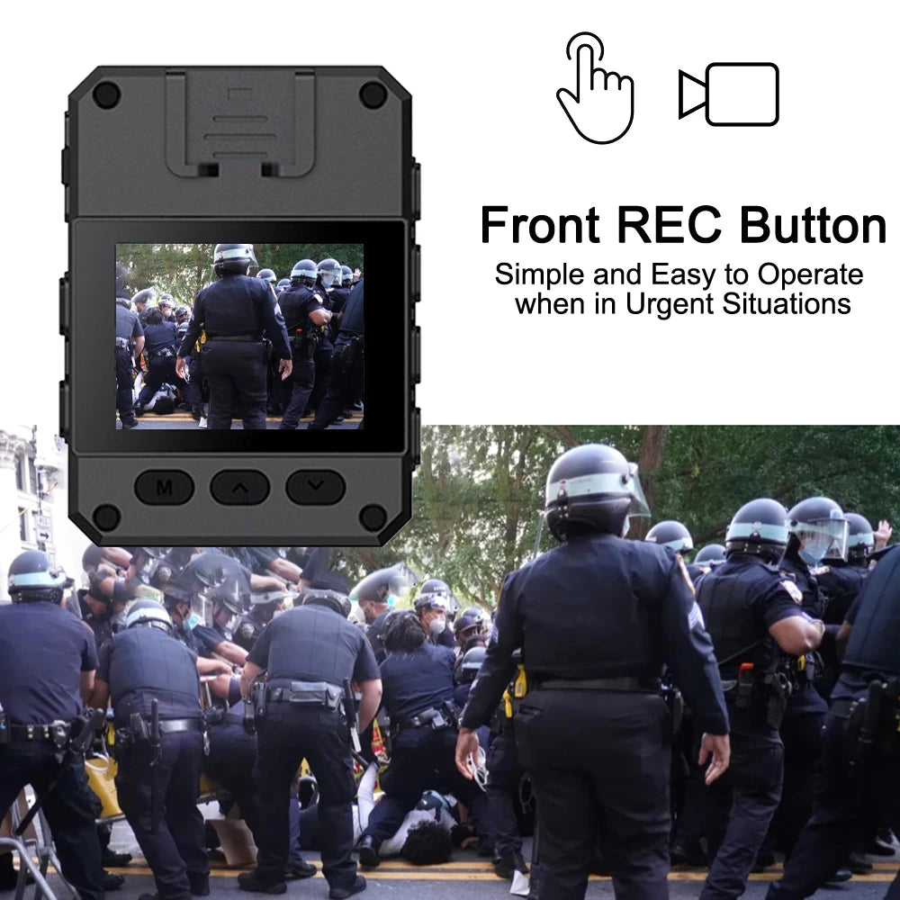 Mini caméra numérique 2K/4K/1080P, enregistreur de Police avec écran HD IPS, caméra portée par le corps de la Police, caméra corporelle Portable Portable