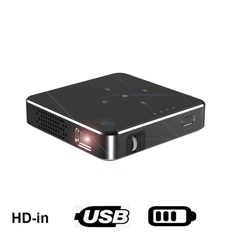 Smartldea nouveau Mini projecteur HD dlp support 1080p intégré capacité de la batterie filaire téléphone miroir projecteur projecteur Home cinéma