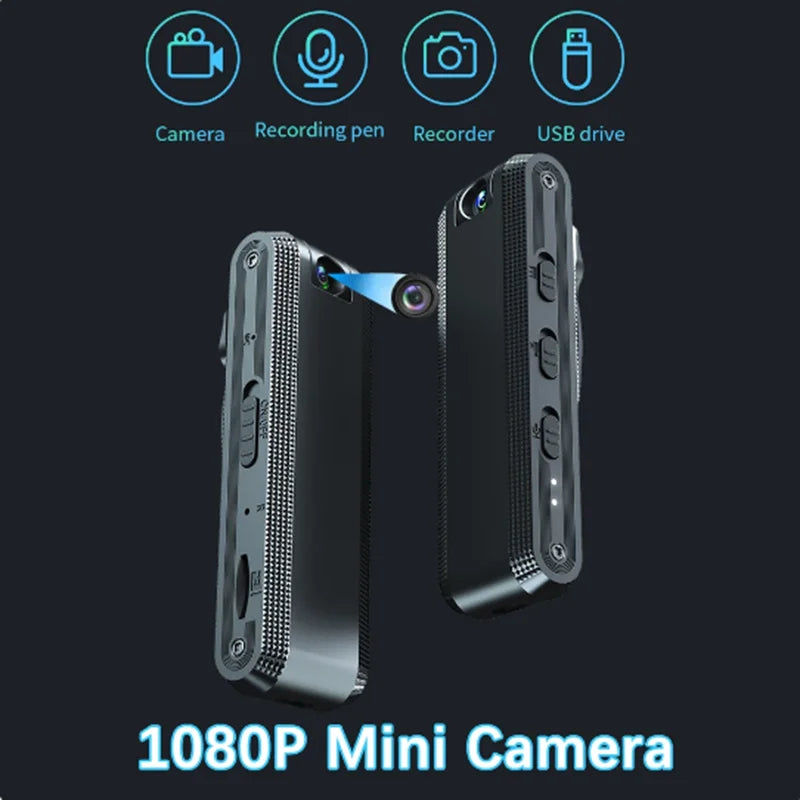 Mini caméra 64G enregistreur Lavalier sans fil Mini caméra avec enregistreur de détection de mouvement caméra de Surveillance pour conférence MP3 Au
