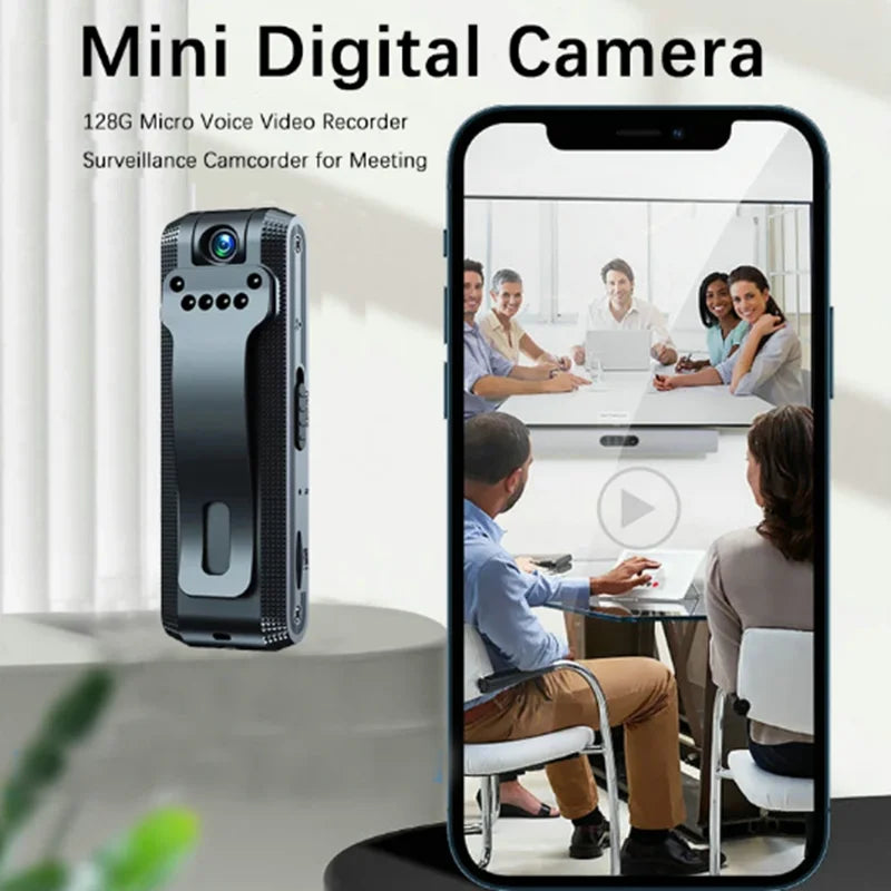 Mini caméra 64G enregistreur Lavalier sans fil Mini caméra avec enregistreur de détection de mouvement caméra de Surveillance pour conférence MP3 Au
